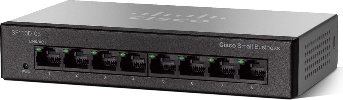 Switch-uri cu management - Comutator , Cisco , SF110D 08 , 8 Porturi ,10/100