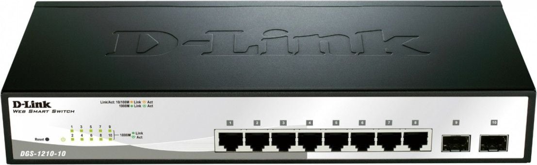 Switch D-Link DGS-1210-10 8X1000MBPS + 2 SFP SLOT