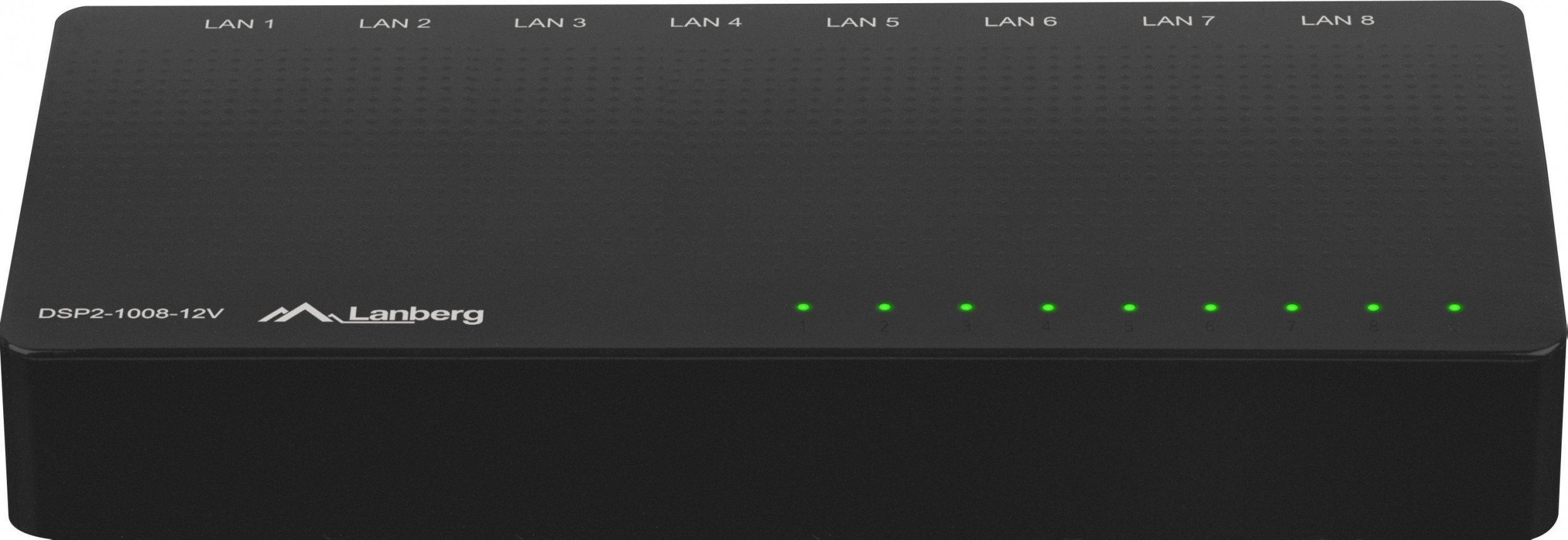 Switch-uri cu management - Switch Gigabit Lanberg 42417, cu 8 porturi Gigabit Ethernet RJ-45 10/100/1000 Mbps, 12V, racire pasiva, negru