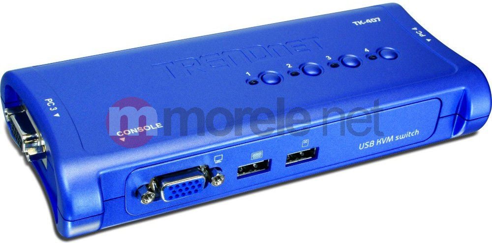 Switch-uri KVM - Switch KVM TRENDnet TK-407K, 4 porturi USB
