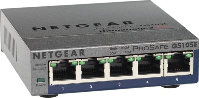 Switch netgear ProSafe Plus 5x 10/100/1000 Mbps (GS105E-200PES)