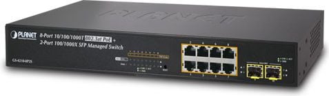 Switch PoE cu Management Layer 2 PLANET GS-4210-8P2S 8-Port 10/100/1000T 802.3at PoE + 2-Port 100/1000X SFP