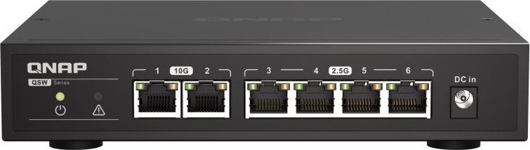 Switch-uri cu management - Switch Qnap QSW-2104-2T-EU, 10 Gigabit Ethernet, 6 porturi