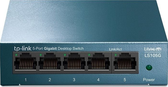 Switch TP-Link Desktop cu 5 porturi 10/100/1000Mbps, LS105G
