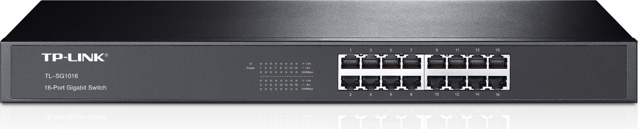 Switch TP-LINK TL-SG1016DE, 16 x 1000Mbps, montabil in rack 1U