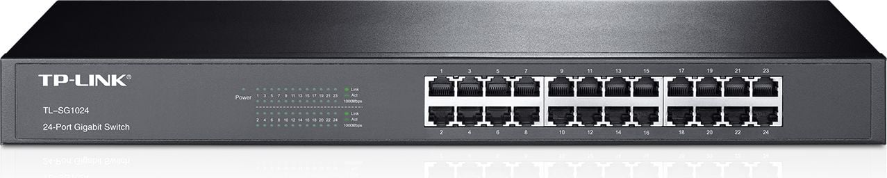 Switch TP-LINK TL-SG1024, 24 x 10/100/1000Mbps, montabil in rack 1U