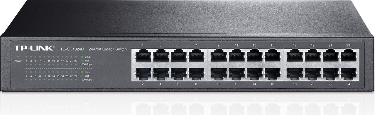 Switch TP-LINK TL-SG1024D, 24 x 10/100/1000Mbps, Desktop/Rackmount