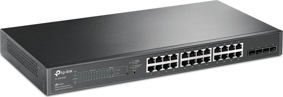 Switch TP-Link TL-SG2428P, 24 Porturi Gigabit PoE+, 4 Porturi SFP