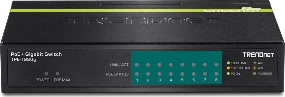 Switch TRENDnet TPE-TG80G 8-porturi Gigabit PoE+