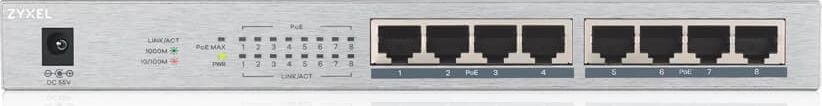 Switch ZyXEL GS1008-HP 8-Port Gigabit Desktop PoE+ Unmanaged Desktop
