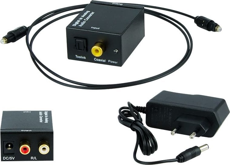 Sistem de transmisie a semnalului AV Blow 91-200# Convertor toslink optic la 2xrca