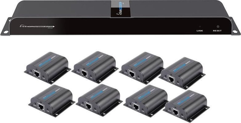 Techly Techly HDMI Extender/Splitter Sistem de transmisie a semnalului AV cu IR über RJ45 50m