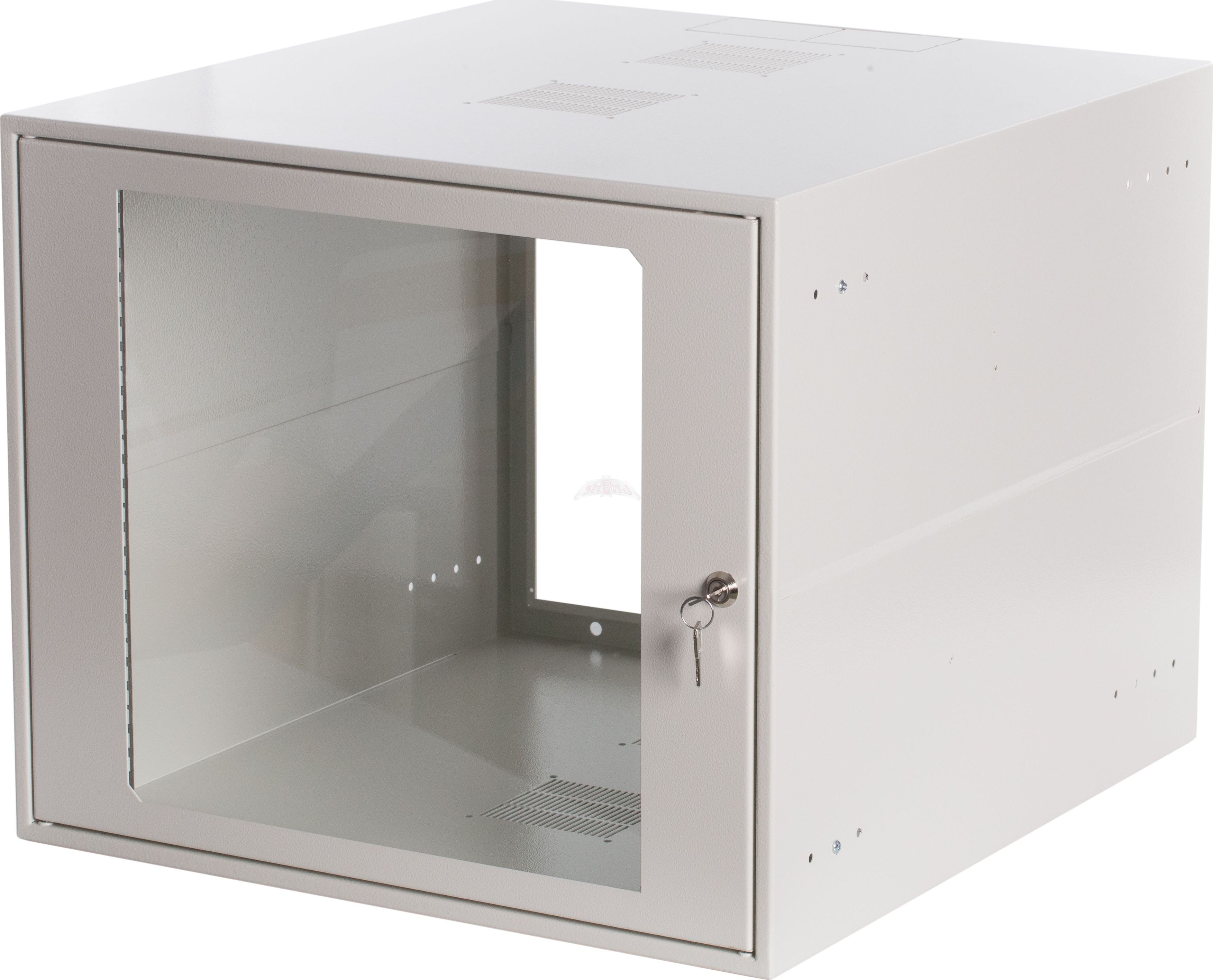 SIMPLU cabinet de agățat 12U 19 x 555 x 400mm IP30, pereții laterali ușa plină complet (SZWS-19-9U-40-DS)