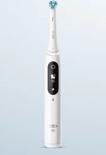 Periuță de dinți albă Braun iO Series 7N, Pentru adulti, Reîncărcabil,Cu un senzor de forță de presiune,Durata de viata a bateriei 56 de minute
