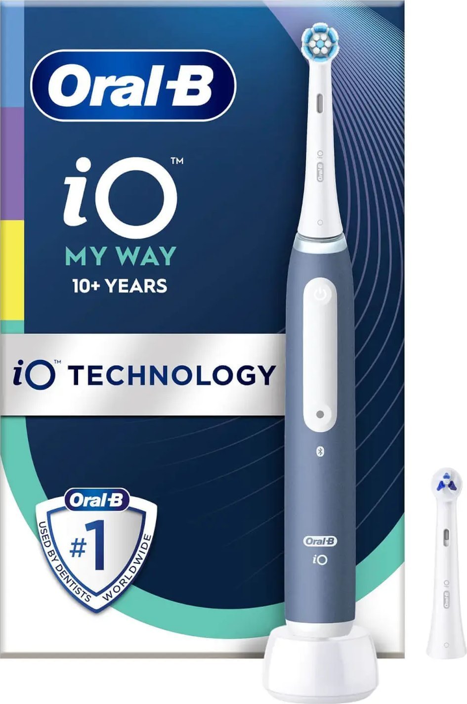 Periuța de dinți Oral-B iO Series My Way Ocean Blue, Pentru copii,Reîncărcabil, Cu un senzor de forță de presiune,Durata de viata a bateriei 56 de minute