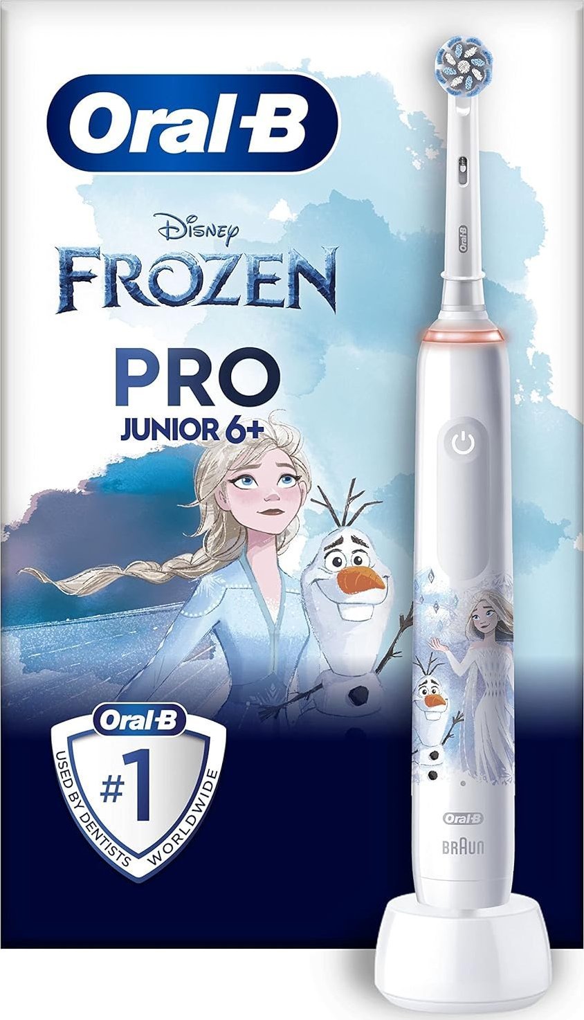 Periuta de dinti Oral-B Junior Pro Frozen, Pentru copii,Reîncărcabil, Cu un senzor de forță de presiune