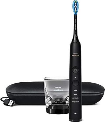 Periuta de dinti HX9911/09 Philips Sonicare DiamondClean 9000 ,Pentru adulti, Reîncărcabil, Negru, Durata de viata a bateriei 56 de minute