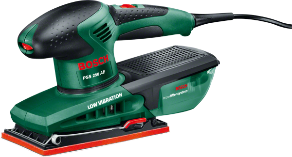 Slefuitor cu vibratii Bosch PSS 250 AE, 250 W, 92 x 182 mm, 24000 RPM