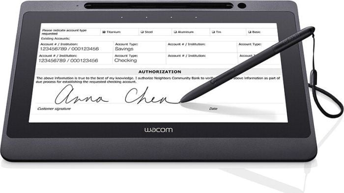 Semnătură Set Wacom DTU-1141 Grafica Tablet B (negru, inclusiv. Sign Pro software PDF pentru Windows)