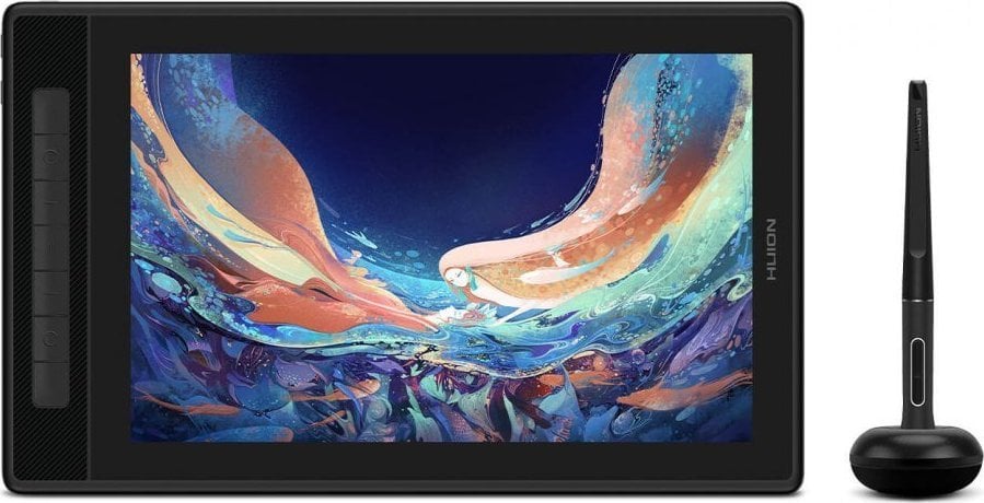 Tablete grafice - Tableta grafica HUION Kamvas Pro 13 2,5k QLED cu ecran complet laminat, 145% sRGB, suport inclus -13,3 inchi