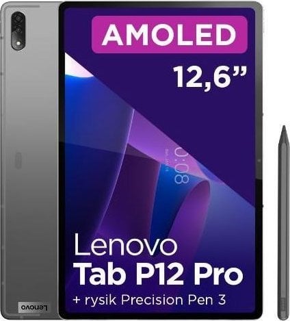 Tabletă Lenovo Tab P12 Pro 12,6 inchi, 256 GB, gri (ZA9D0085PL)