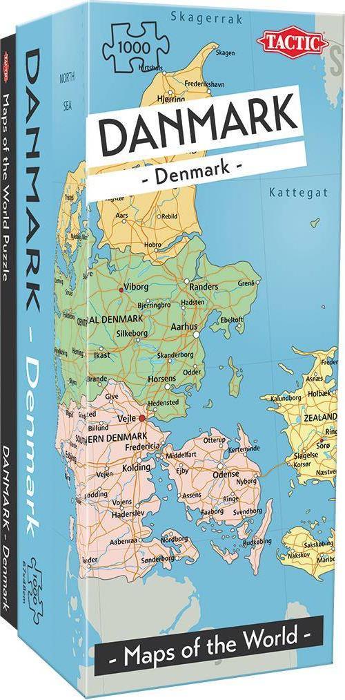 Puzzle tactic 1000 de hărți ale lumii: Danemarca