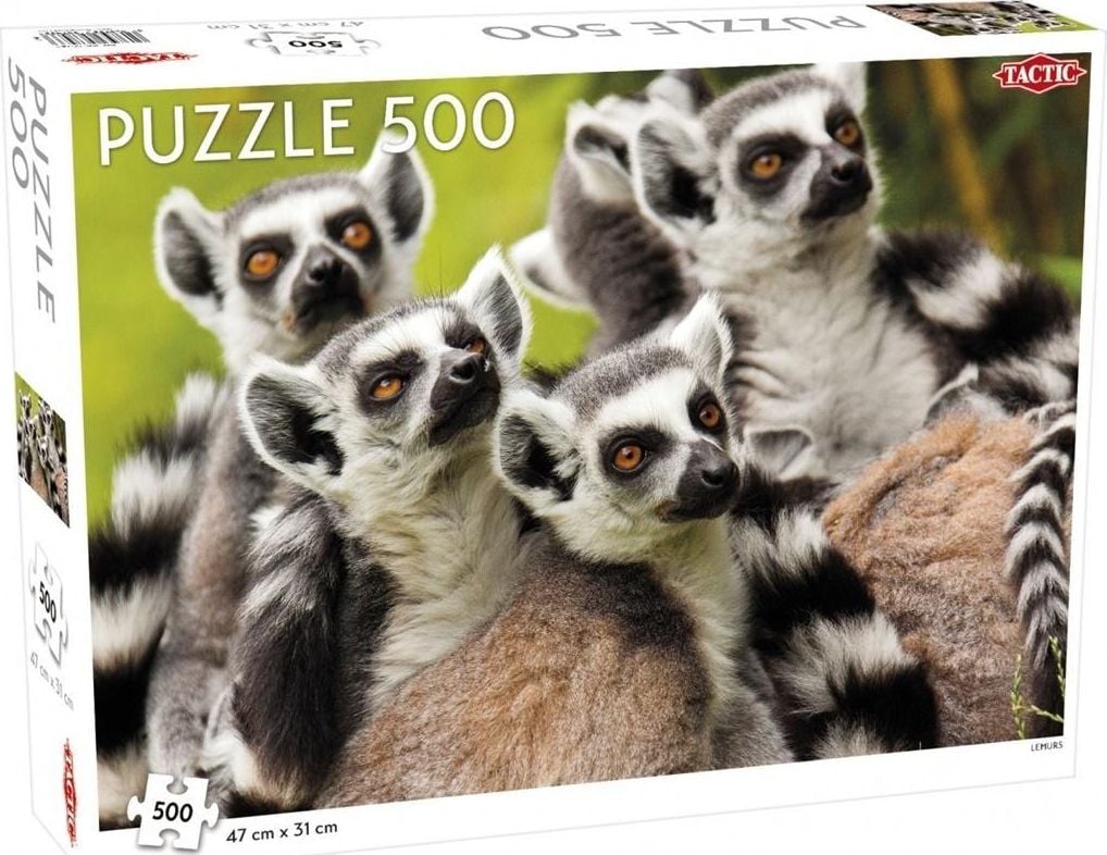 Puzzle tactic 500 de animale: lemuri