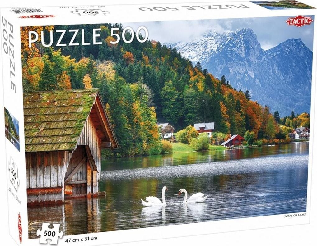 Tactic Puzzle 500 Landscape: Swans on a Lake