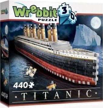 Puzzle 3D Wrebbit Titanic , 440 piese, Multicolor