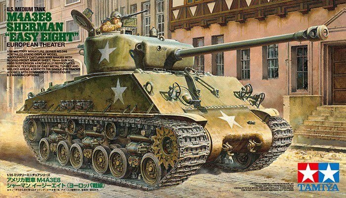 Macheta Militara Tamiya US Medium tank M4A3E8 Sherman `Easy Eight` European Theater 1:35 Tam 35346