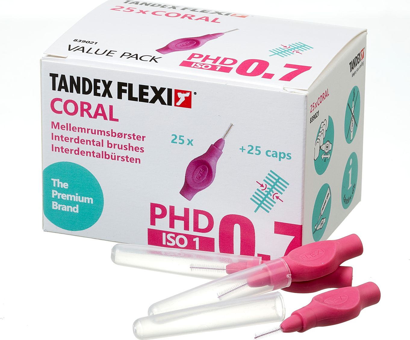 Tandex Tandex (25 buc.) de perii Flexi Micro Fine Coral (roz))