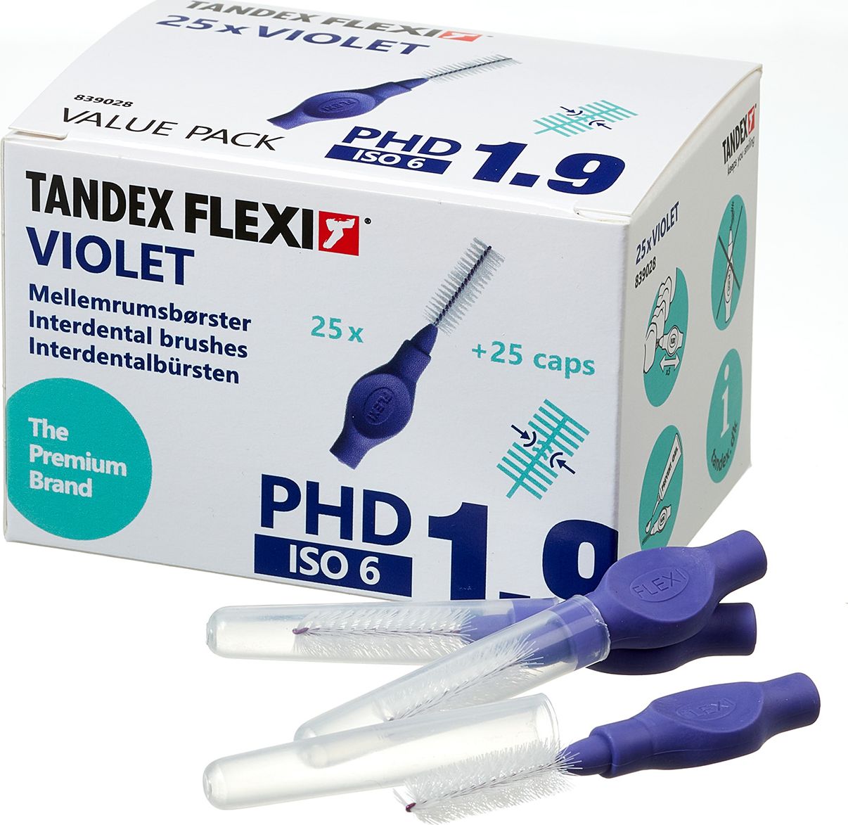 Tandex Tandex (25 buc.) Perii Violet mediu (violet gros)