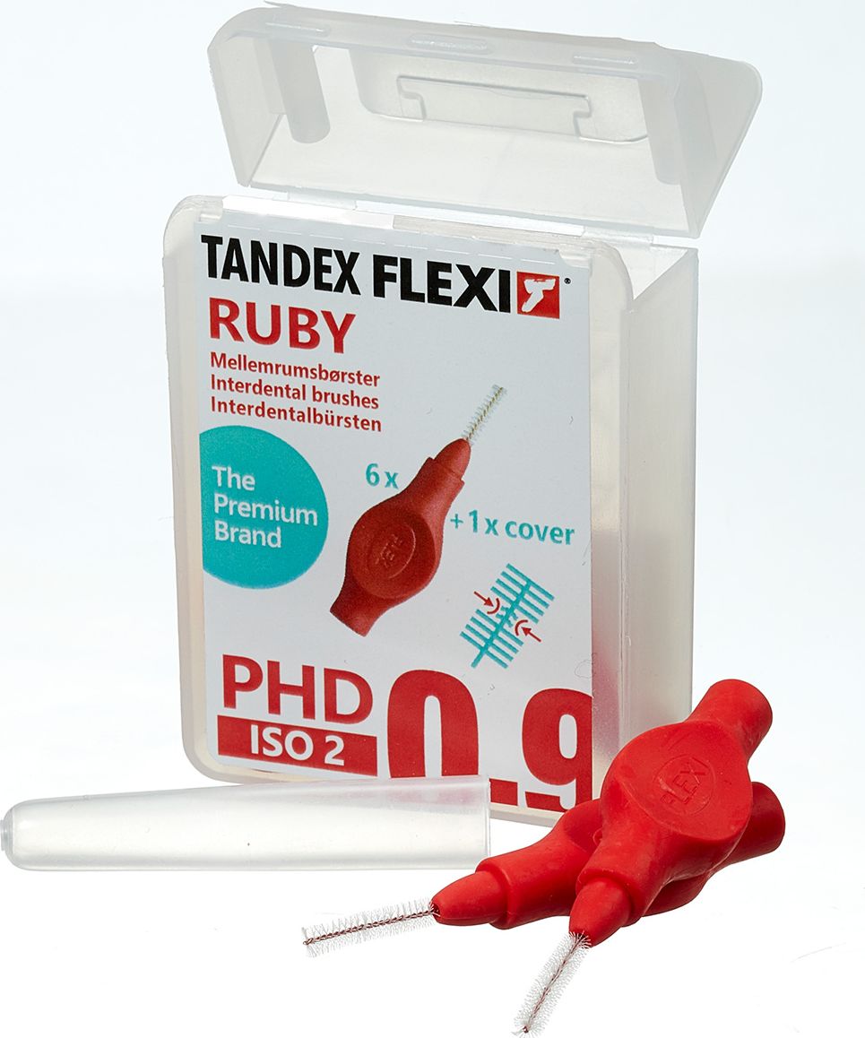 Tandex Tandex (6 bucăți) de perii Flexi Super Fine Ruby (roșu))