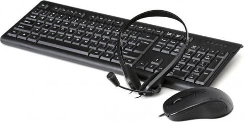 Kit Tastatura + Mouse - Tastatură + Mouse Fiesta Office cu fir 4 în 1 (F4IN1OS01)