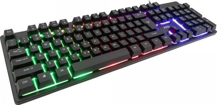 Tastatură MS Tastatură pentru jocuri MS ELITE C100 Membrană cu aspect SUA