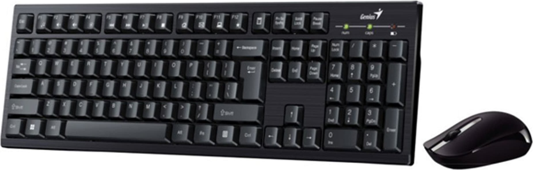 Tastatură + mouse Genius Genius KM-8101, tastatură optică fără fir cu set de mouse, 1x AAA, 1x AA, CZ/SK, multimedia, 2,4 [Ghz], wireless, c