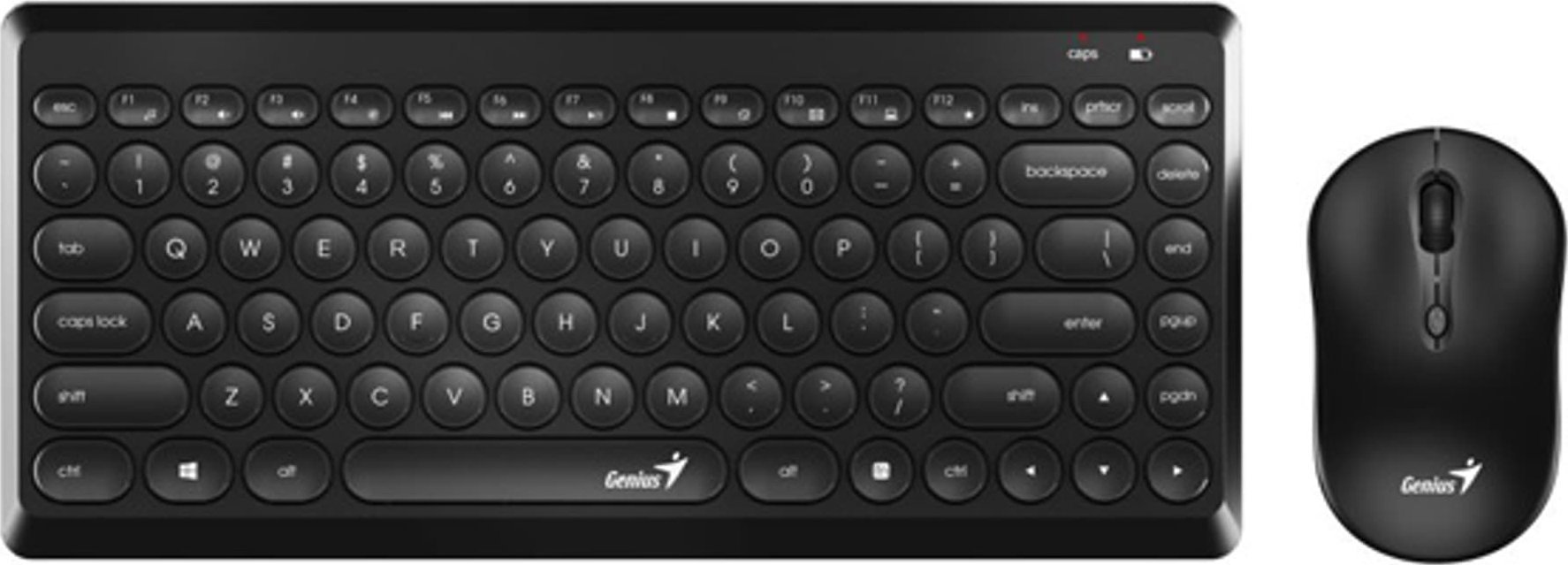 Kit Tastatura + Mouse - Tastatură + mouse Genius Genius LuxeMate Q8000, set tastatură optică și mouse fără fir, 4x AAA, CZ/SK, clasic, 2,4 [Ghz], wireless, negru