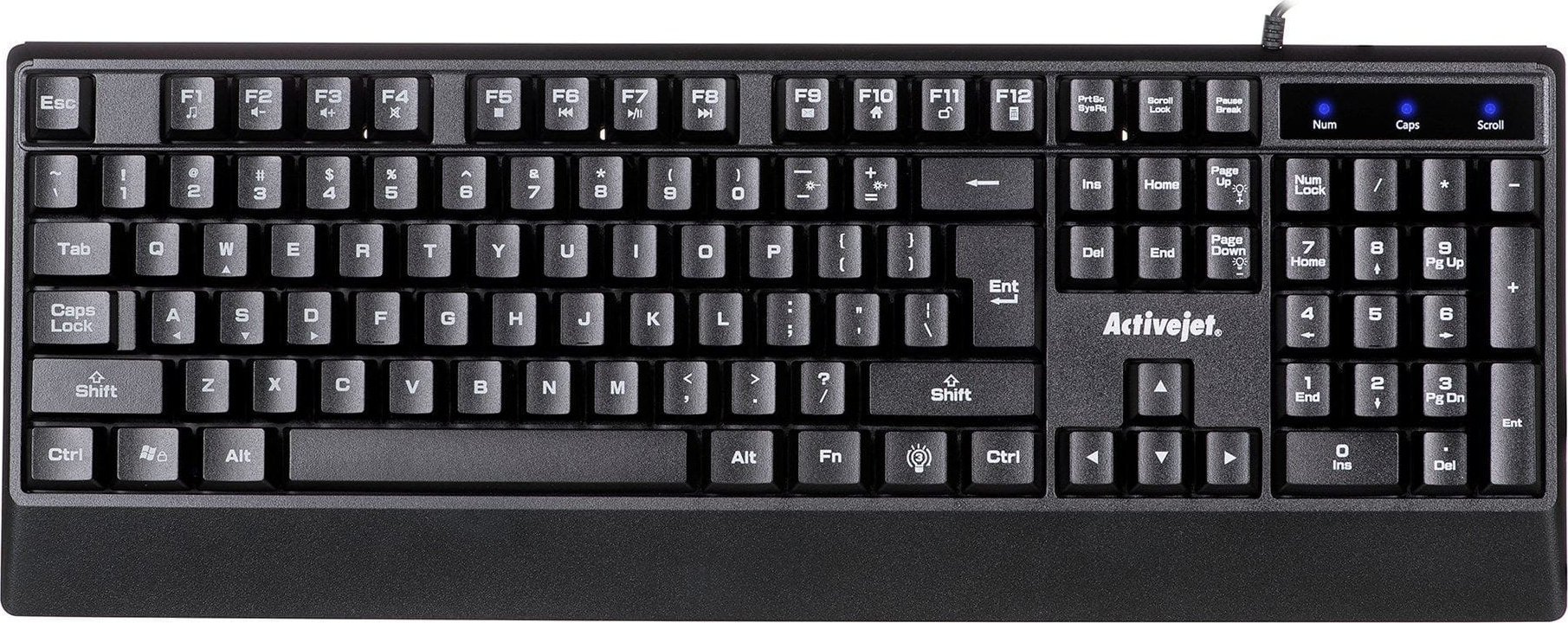 Tastaturi - Tastatură Activejet K-3255 cu fir Negru SUA (K-3255)