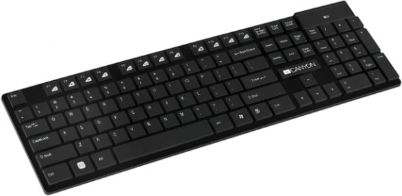 Tastaturi - Tastatura Canyon HKBW2, Wireless, Slim, Negru
