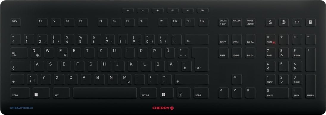 Tastaturi - Tastatură Cherry CHERRY Stream tastatură RF Wireless + USB QWERTZ German Black