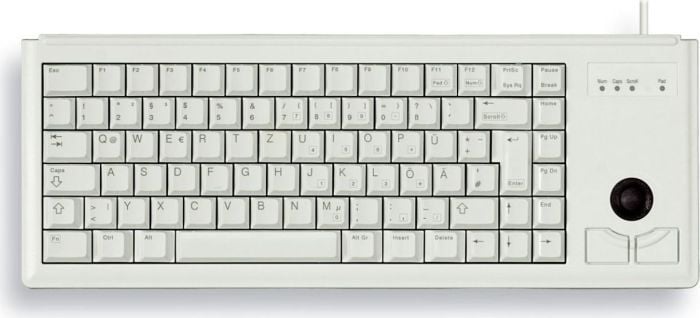 Tastaturi - Tastatură compactă Cherry cu fir gri DE (G84-4400LPBDE-0)
