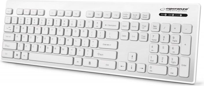 Tastatura cu fir Singapore alb rezistenta la apa USB