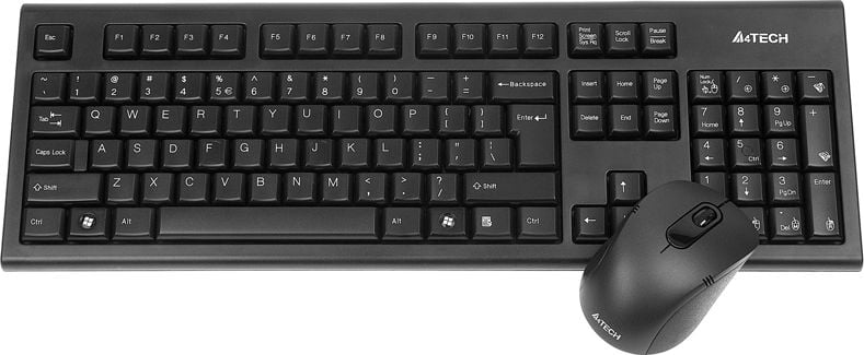 Kit Tastatura + Mouse - Tastatura cu mouse A4Tech, V-TRACK, 2.4G, 7100N RF nano