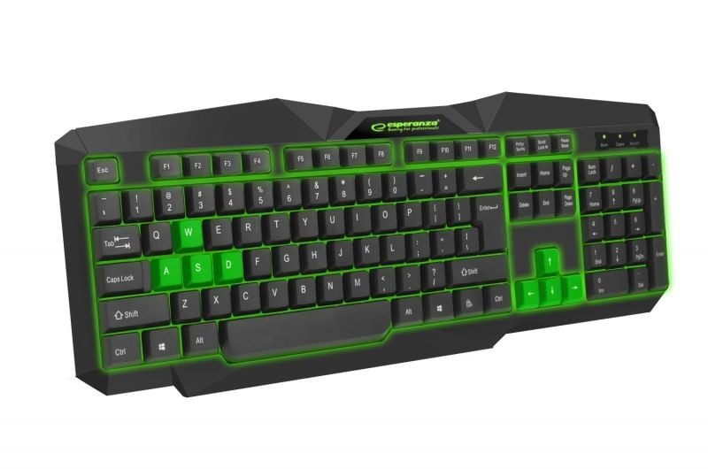 Tastatura Gaming Esperanza EGK201G Tirions, Negru/Verde