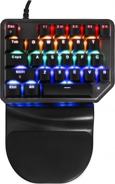 Tastatura gaming mecanica Motospeed K27 cu fir de 1.5m, conexiune USB, iluminat RGB, Negru