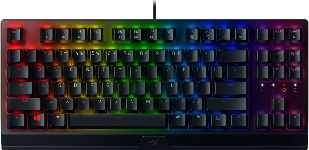 Tastatura gaming mecanica Razer BlackWidow V3 TKL, iluminare Chroma RGB, switch Razer Yellow, US Layout, Negru