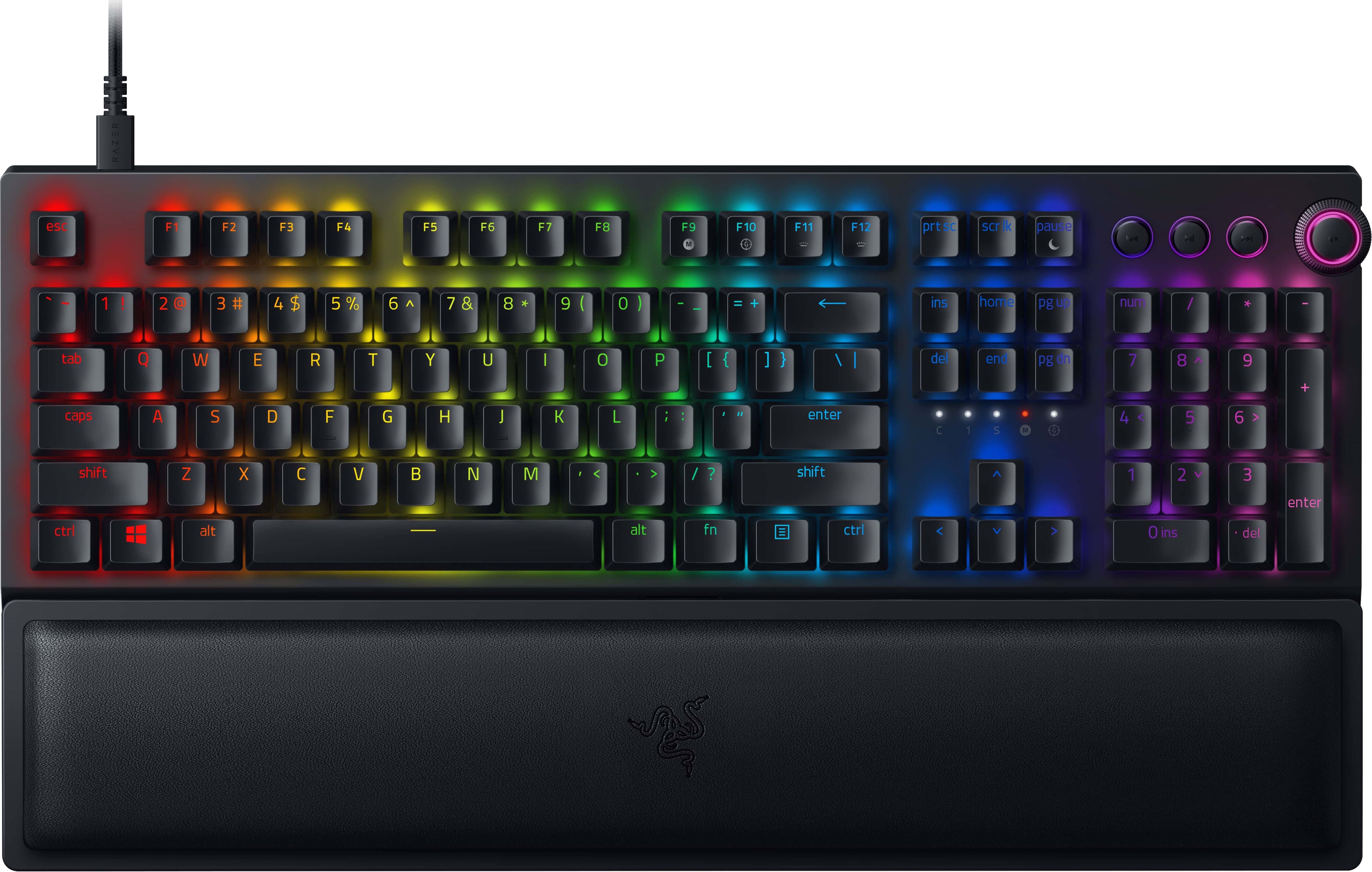 Tastatura gaming mecanica wireless Razer BlackWidow V3 Pro, iluminare Chroma RGB, 2.4GHz&Bluetooth, USB-C, switch Razer Yellow, US Layout, Negru