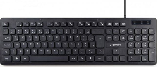 Tastatura Gembird KB-MCH-04, cu cablu, negru, US layout