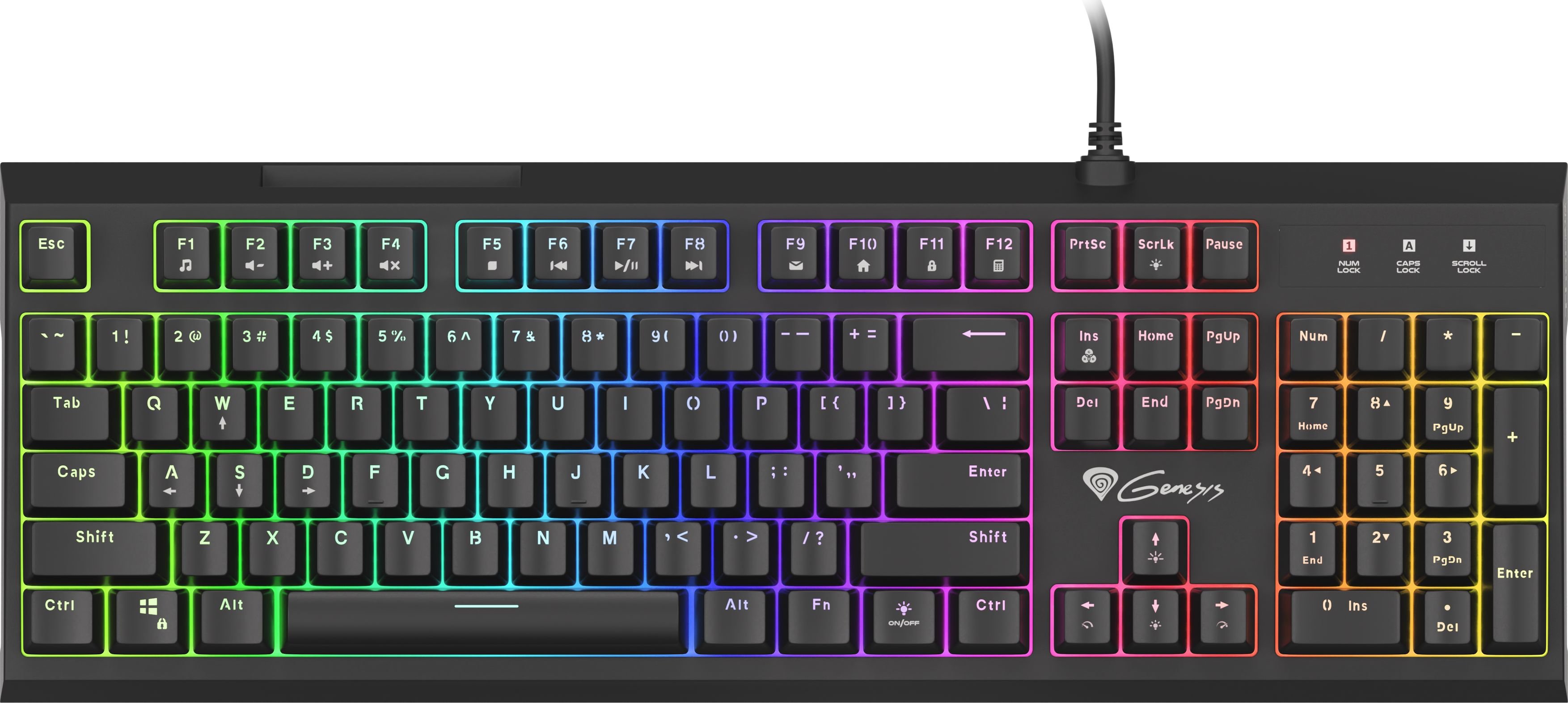 Tastatura Genesis NKG-1645 Thor 210 RGB, hibrid, USB, negru