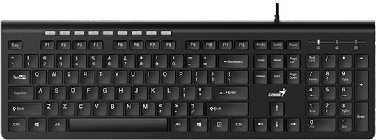 Tastatura Genius SlimStar 230, cu fir, USB, Tastatura US, Negru
